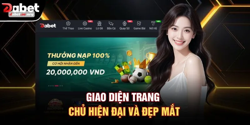 Giao diện trang chủ hiện đại và đẹp mắt